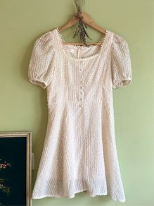 Ivory Princess Sleeve Mini Dress