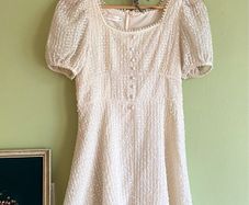 Ivory Princess Sleeve Mini Dress