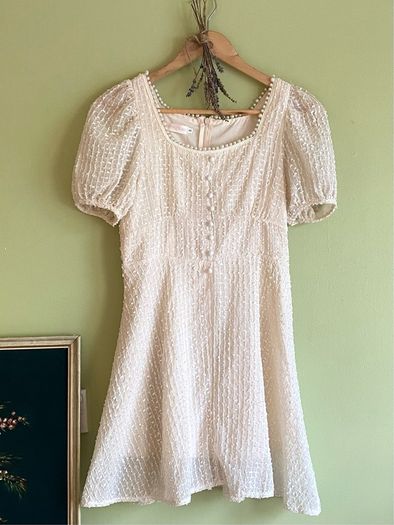 Ivory Princess Sleeve Mini Dress
