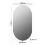 Brand New Boxed Oval LED Bathroom Mirror 800mm x 500mm Image 3
