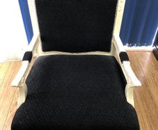 Black Baroque-Style Armchair