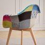 Patchwork dining chairs armchairs Set of two Image 4