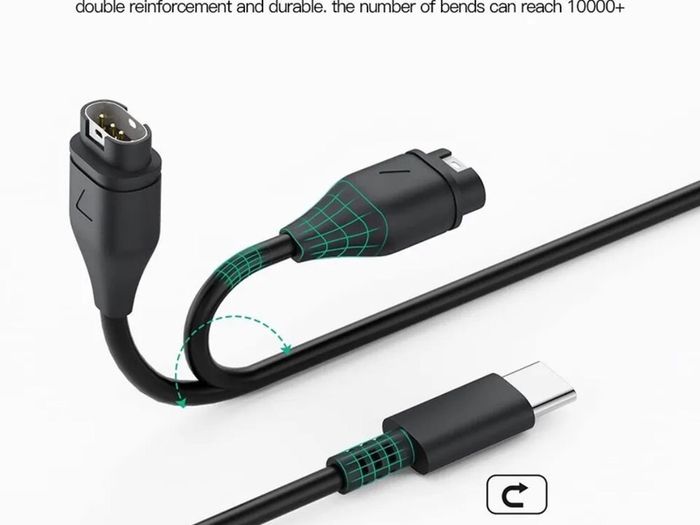USB-C Charger Cable For Garmin Fenix 5 5S 7X 7 6S 6X Forerunner 935 Vivoactive 3