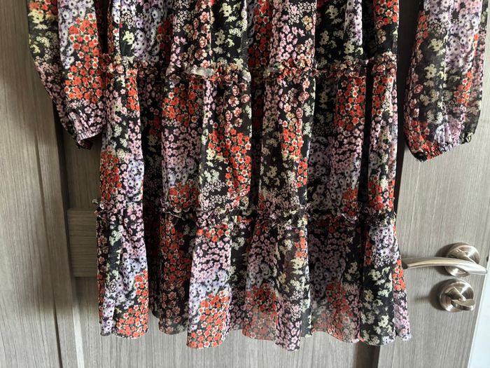 River Island Floral Tiered Dress (uk: 14)
