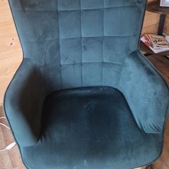 HOMCOM velvet wingback velvet chairs