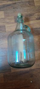 Glass flagon with cork stopper