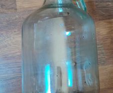 Glass flagon with cork stopper