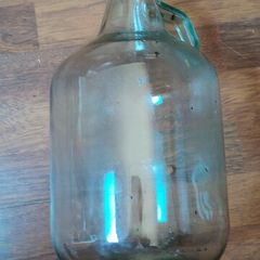 Glass flagon with cork stopper