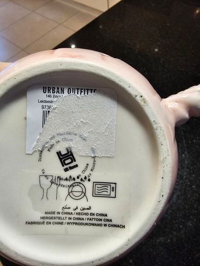 Urban Outfitters Pink Cinnamon Bun Peekaboo Mug