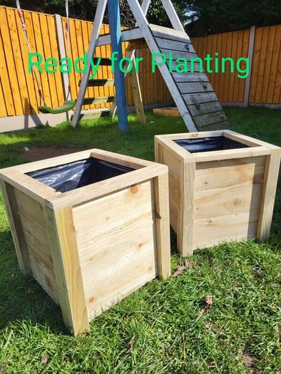 Small Medium Large Wooden Planters Flower Planter Raised Planter Vegetable Planter