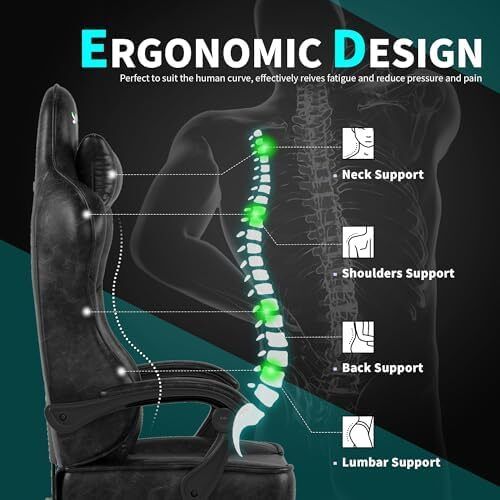 Gaming Chair with Footrest