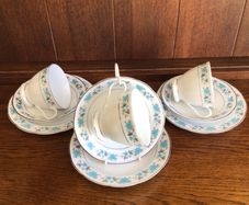 3 Blue and White Ceramic Trios