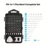 1 set 115-in-1 Precision Screwdriver Set, 115-in-1 Magnetic Repair Tool Kit, Anti-Slip Portable Tool Kit, Professional Screwdriver Tool Kit, Ergonomic Handle, Small Screwdriver for Mobile Phone, Computer, Watch, Laptop, Macbook, Glasses, Electronics Image 3