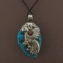 Vintage Arizona Turqouise Silver Bird Desgin Pendant Image 7