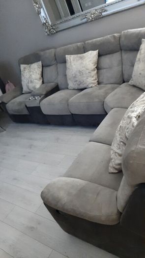 L suite sofa grey sofa