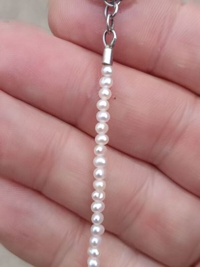 Suarti Branded Baroque Pearl Necklace on Sterling Silver Closures