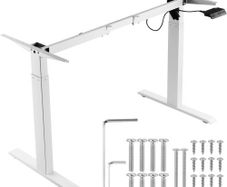 Standing Desk Frame, Adjustable 70-117 cm Height & 95-158 cm Length Electric Stand Up Computer Desk Legs, Ergonomic DIY Workstation Base for Home