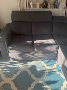Grey Corner Sofa Bed with Storage