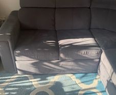 Grey Corner Sofa Bed with Storage