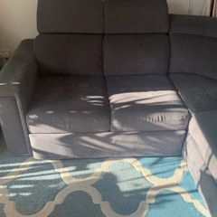 Grey Corner Sofa Bed with Storage