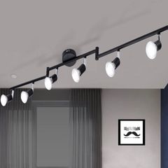 6 Way GU10 6W Ceiling Light Fitting, Spot Light Ceiling Spotlight Swiveling Lamp Light Bases Angle Adjustable (Bulbs Not Included)