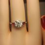 Moissanite Solitaire Ring with Natural Ruby Accents Image 5