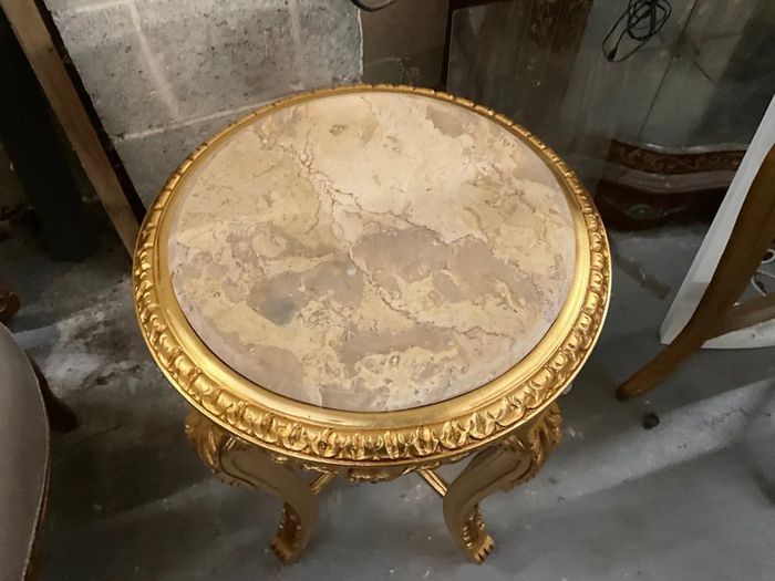 Larger better quality tall table with marble