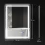 LED Bathroom Mirror 50x70cm Speakers Antifog Ensuite Makeup Vanity Cosmetic Dual LED Dimmable Image 9