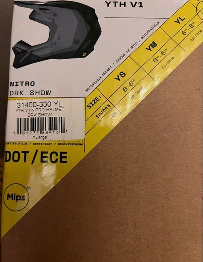 NEW FOX helmet for kids YL 52/53cm