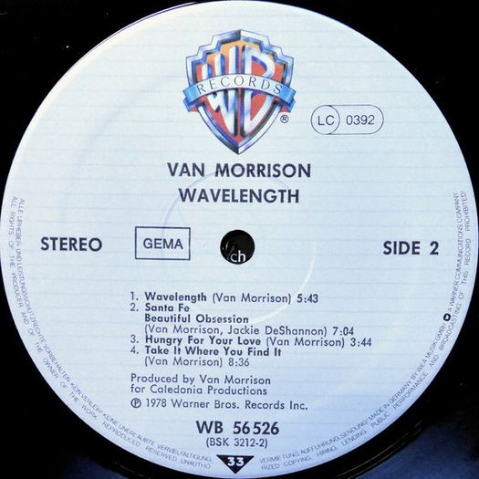 Van Morrison Wavelength LP