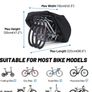 Bike Cover for 3 Bikes 210T Waterproof Outdoor  Bicycle Storage, Black Cover with Lock Hole, 2 Windproof Buckles & Storage Bag, UV Protection for Mountain & Road Bikes (220/120/110cm) Image 6