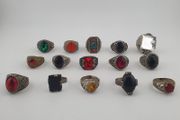 Antique Heritage Ring Collection 15 Rustic Brass Jewellery Pieces