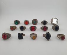 Antique Heritage Ring Collection 15 Rustic Brass Jewellery Pieces