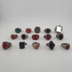 Antique Heritage Ring Collection 15 Rustic Brass Jewellery Pieces