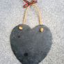 Decorative Hanging Slate Heart Image 2