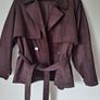 New 4th Arq chocolate brown suede effect Jacket size XL UK 16 Image 2