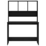Desk with Shelves Black 110x45x157 cm Chipboard Image 4
