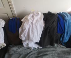 Holy child girls uniform shirts 11 so far 4 ties 2grey pinafores by 2