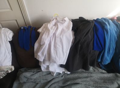 Holy child girls uniform shirts 11 so far 4 ties 2grey pinafores by 2