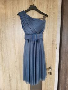 Party dress with belt.