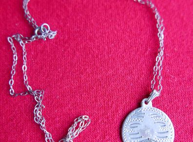 Vintage Sterling Silver 925 Pendant Necklace 2,21g   L10"