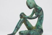 Sitting Lady - Patinated Bronze