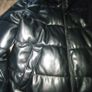 Leather style padded puffa jacket Image 2