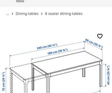 Ikea Ekedalen extendable table 180-240 cm