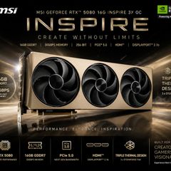 Rtx 5080 MSI Inspire gold.