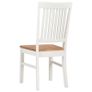 Dining Chairs 2 pcs White Solid Oak Wood Image 4