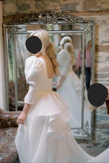 Wedding dress & overskirt