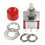 PS-202 Mini 6MM 6Pin DPDT Momentary Push Button Switch With Red Cap Image 2