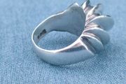 Solid Sterling silver Bombe ring