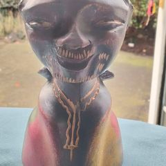 Vintage Ethiopian Christian wooden carving